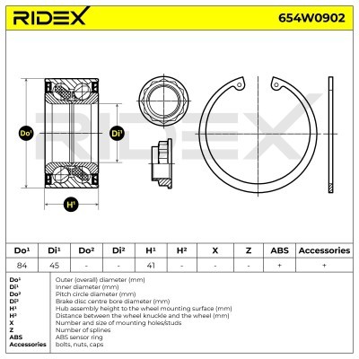 Łożysko Koła RIDEX 654W0902 654W0902 - foto 6