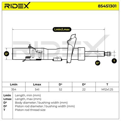 Amortyzator RIDEX 854S1301 854S1301 - foto 6