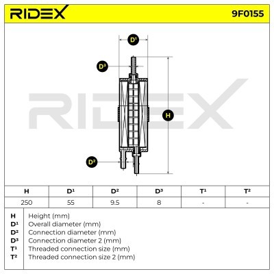 Filtr Paliwa RIDEX 9F0155 9F0155 - foto 4