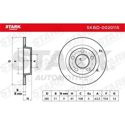 Tarcza hamulcowa Stark SKBD-0020115 SKBD-0020115 - foto 5