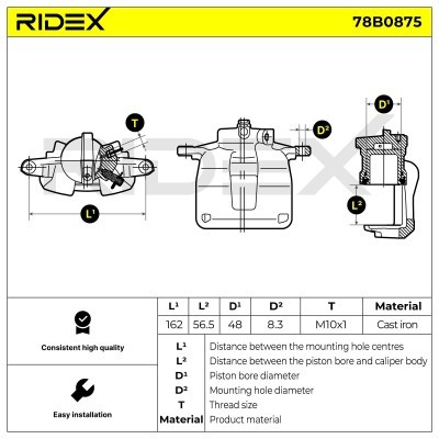 Zacisk Hamulcowy RIDEX 78B0875 78B0875 - foto 5