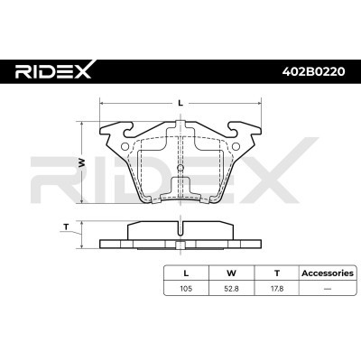 Klocki hamulcowe RIDEX 402B0220 402B0220 - foto 9
