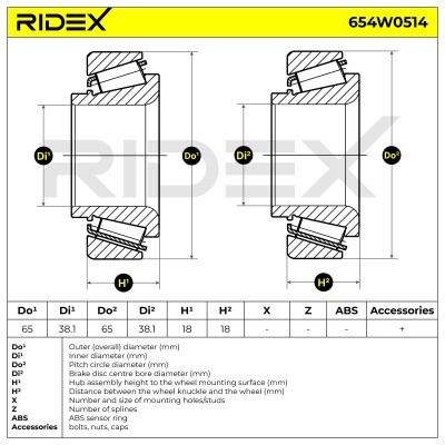 Łożysko Koła RIDEX 654W0514 654W0514 - foto 4
