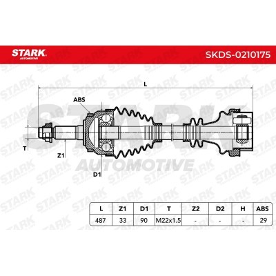 Półoś Napędowa Stark SKDS-0210175 SKDS-0210175 - foto 4