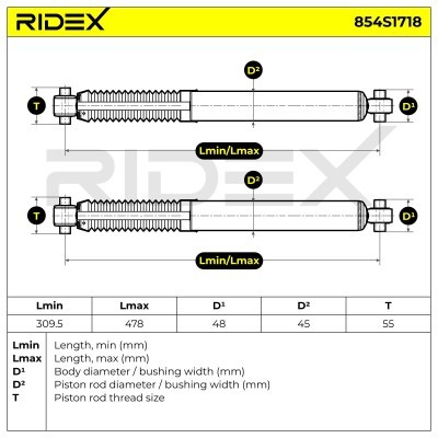 Amortyzator RIDEX 854S1718 854S1718 - foto 4