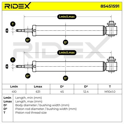 Amortyzator RIDEX 854S1591 854S1591 - foto 4