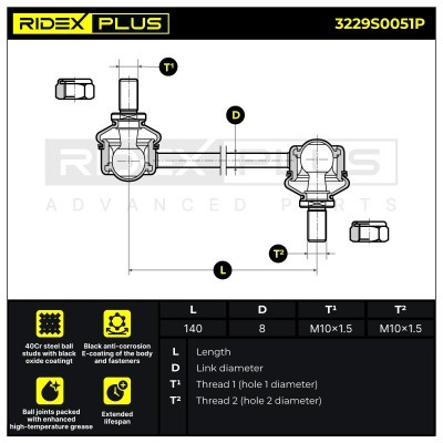 Łącznik Stabilizatora RIDEX 3229S0051P 3229S0051P - foto 9