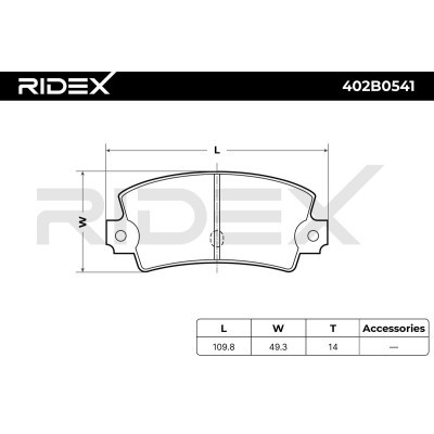 Klocki hamulcowe RIDEX 402B0541 402B0541 - foto 7