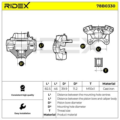 Zacisk Hamulcowy RIDEX 78B0330 78B0330 - foto 8