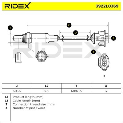 Sonda Lambda RIDEX 3922L0369 3922L0369 - foto 5