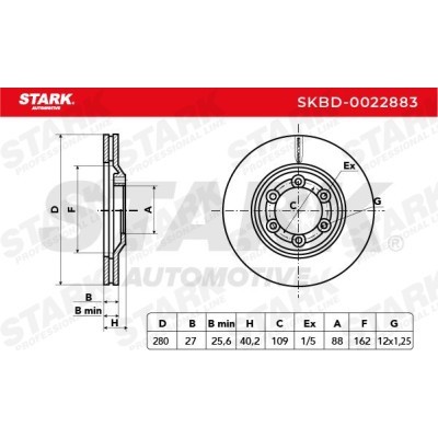 Tarcza hamulcowa Stark SKBD-0022883 SKBD-0022883 - foto 5