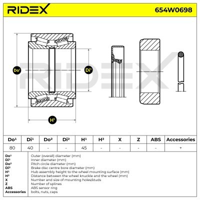 Łożysko Koła RIDEX 654W0698 654W0698 - foto 7