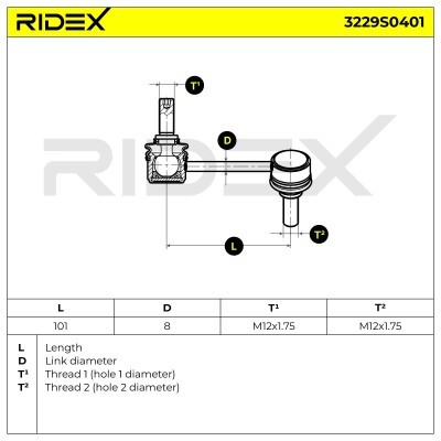 Łącznik Stabilizatora RIDEX 3229S0401 3229S0401 - foto 6