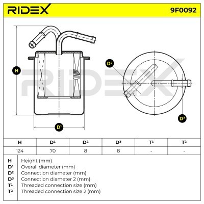 Filtr Paliwa RIDEX 9F0092 9F0092 - foto 6