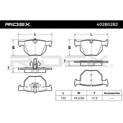 Klocki hamulcowe RIDEX 402B0282 402B0282 - foto 3