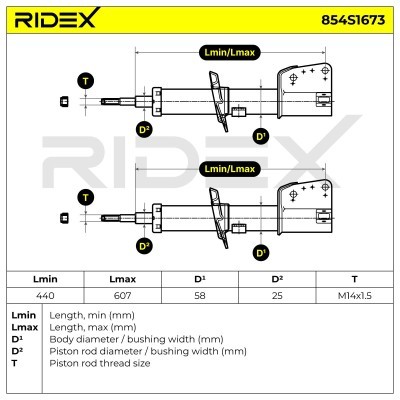 Amortyzator RIDEX 854S1673 854S1673 - foto 5