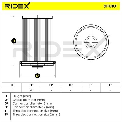 Filtr Paliwa RIDEX 9F0101 9F0101 - foto 5