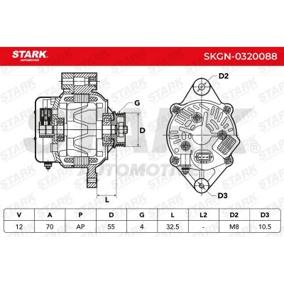 Alternator Stark SKGN-0320088 SKGN-0320088 - foto 8
