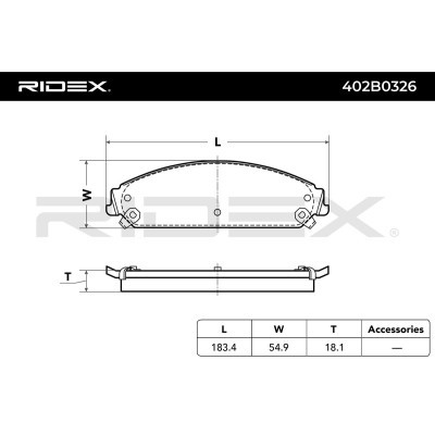 Klocki hamulcowe RIDEX 402B0326 402B0326 - foto 4
