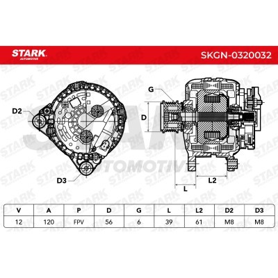 Alternator Stark SKGN-0320032 SKGN-0320032 - foto 7