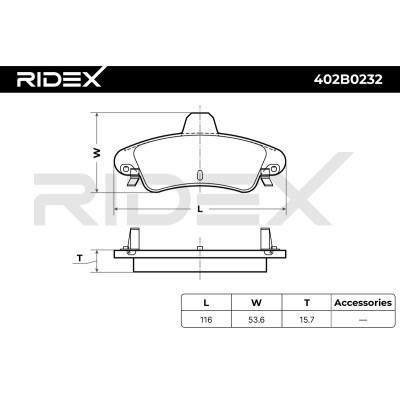 Klocki hamulcowe RIDEX 402B0232 402B0232 - foto 4