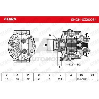 Alternator Stark SKGN-0320064 SKGN-0320064 - foto 6