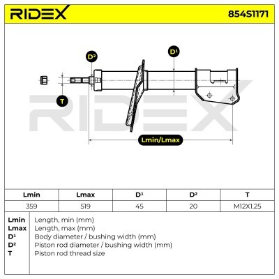 Amortyzator RIDEX 854S1171 854S1171 - foto 9
