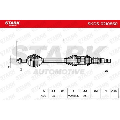Półoś Napędowa Stark SKDS-0210860 SKDS-0210860 - foto 6