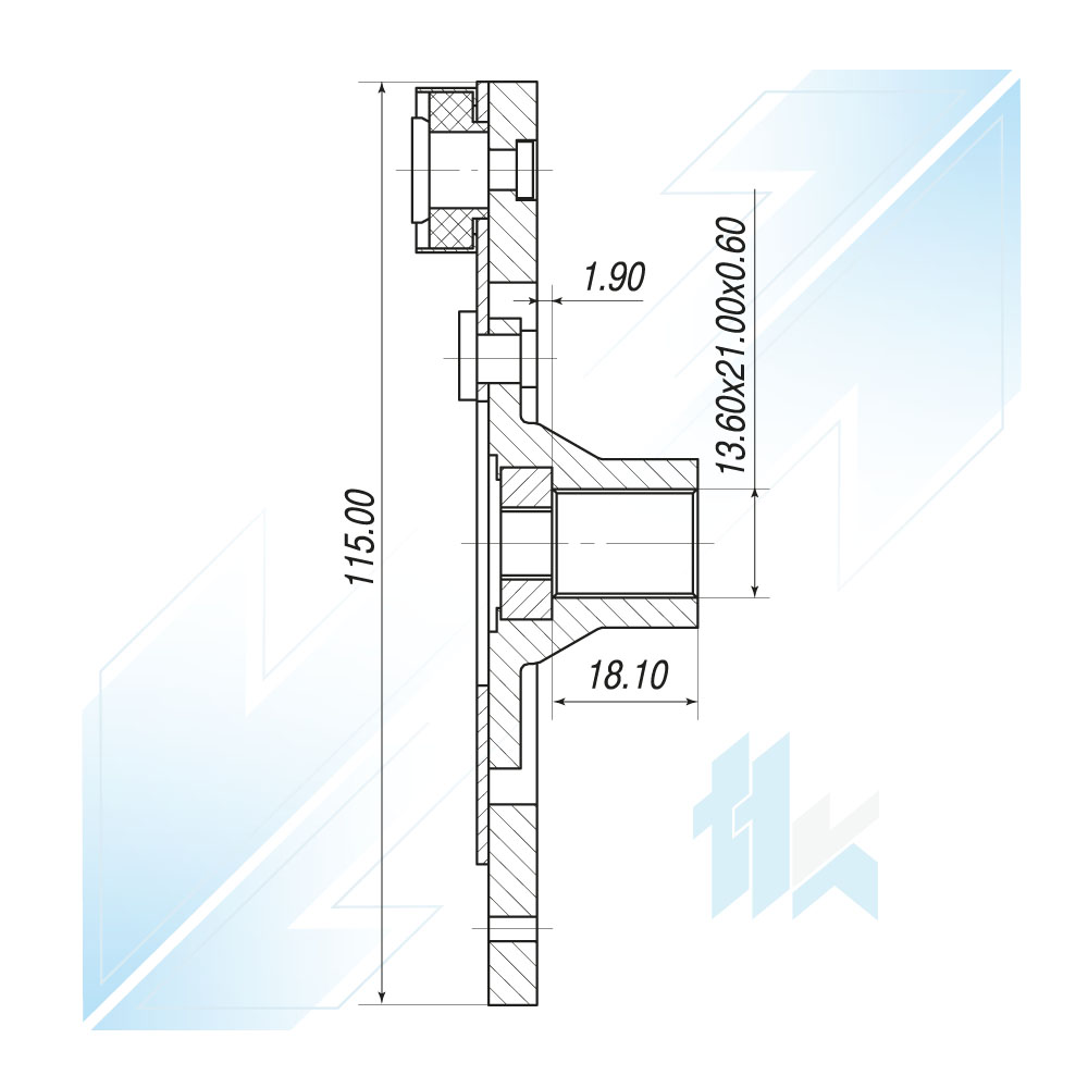 Tarcza Sprzęgła Sprężarki FORD FS10 Ø115 Ford 115VFS0004 - foto 3