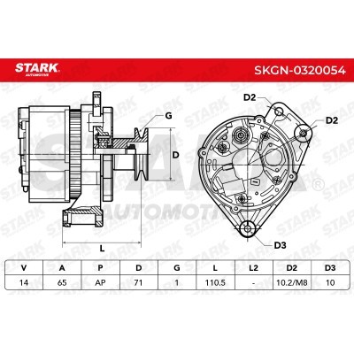 Alternator Stark SKGN-0320054 SKGN-0320054 - foto 7
