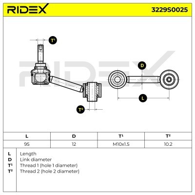 Łącznik Stabilizatora RIDEX 3229S0025 3229S0025 - foto 6