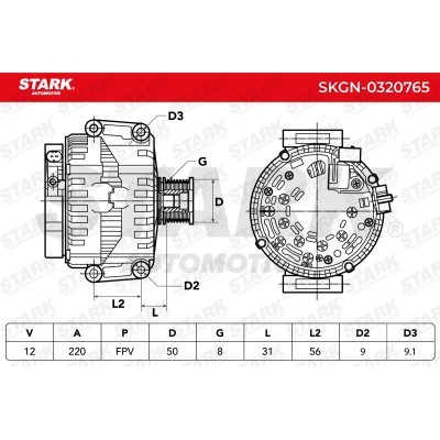 Alternator Stark SKGN-0320765 SKGN-0320765 - foto 6