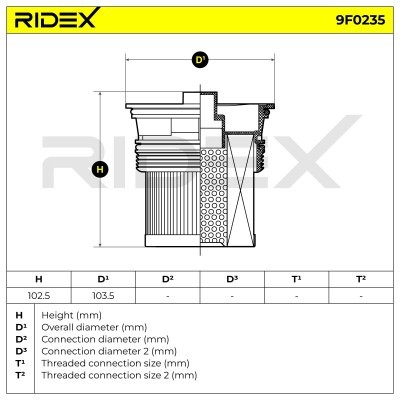 Filtr Paliwa RIDEX 9F0235 9F0235 - foto 5
