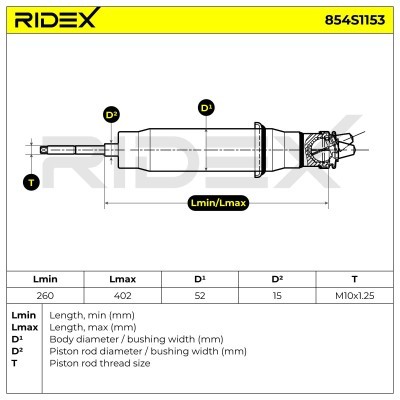Amortyzator RIDEX 854S1153 854S1153 - foto 6