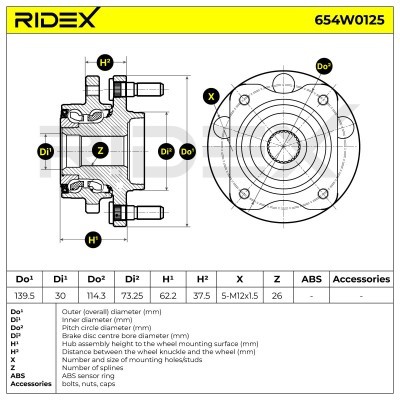 Łożysko Koła RIDEX 654W0125 654W0125 - foto 6
