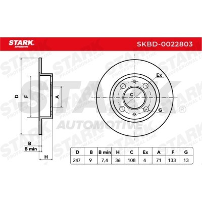 Tarcza hamulcowa Stark SKBD-0022803 SKBD-0022803 - foto 7