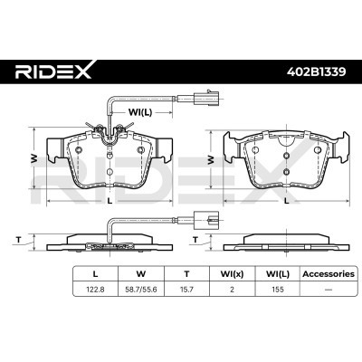 Klocki hamulcowe RIDEX 402B1339 402B1339 - foto 7