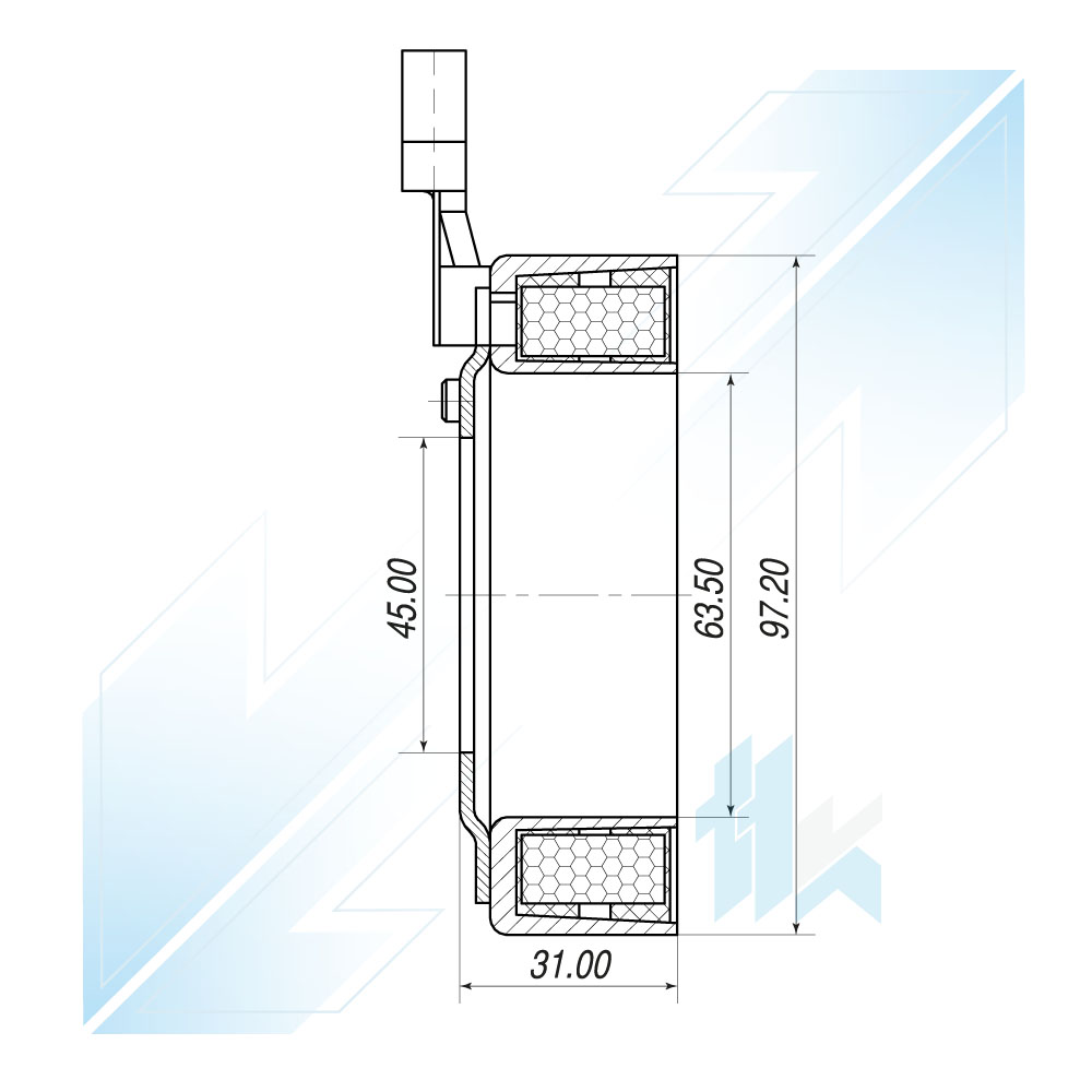 Elektromagnes Sprężarki Klimatyzacji VISTEON HCC VS-16 NI, 12V 116VVS6206 - foto 1