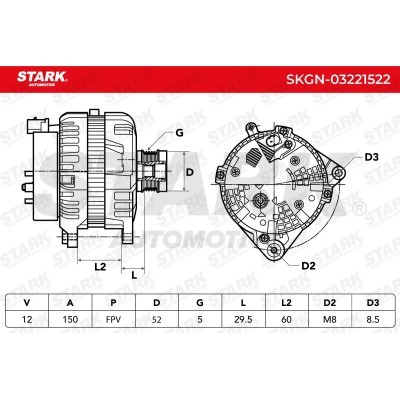 Alternator Stark SKGN-03221522 SKGN-03221522 - foto 6