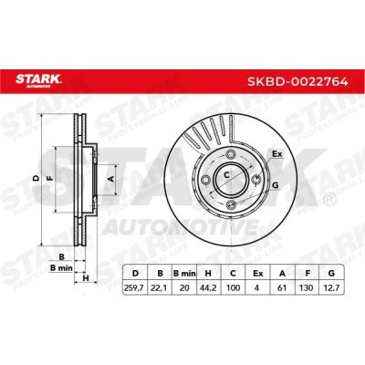 Tarcza hamulcowa Stark SKBD-0022764 SKBD-0022764 - foto 3