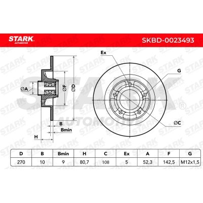 Tarcza hamulcowa Stark SKBD-0023493 SKBD-0023493 - foto 5