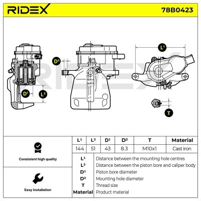 Zacisk Hamulcowy RIDEX 78B0423 78B0423 - foto 7