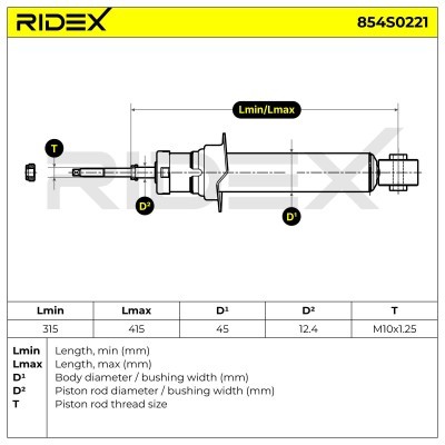 Amortyzator RIDEX 854S0221 854S0221 - foto 8