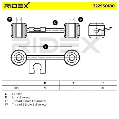 Łącznik Stabilizatora RIDEX 3229S0180 3229S0180 - foto 6