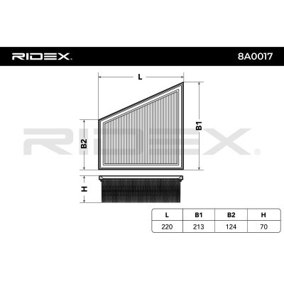 Filtr Powietrza RIDEX 8A0017 8A0017 - foto 6