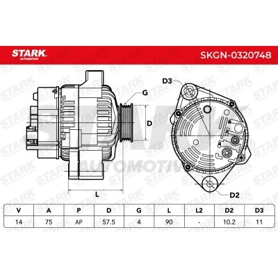 Alternator Stark SKGN-0320748 SKGN-0320748 - foto 6