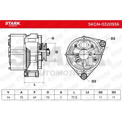 Alternator Stark SKGN-0320936 SKGN-0320936 - foto 5