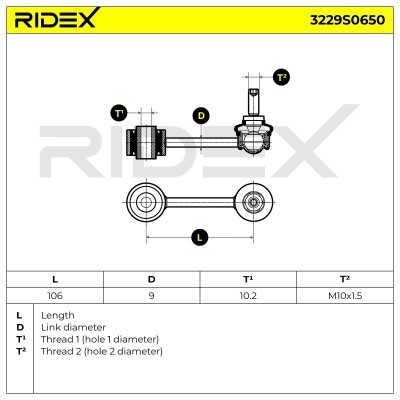 Łącznik Stabilizatora RIDEX 3229S0650 3229S0650 - foto 5