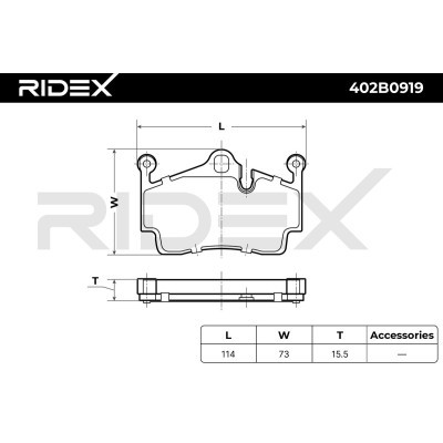 Klocki hamulcowe RIDEX 402B0919 402B0919 - foto 7