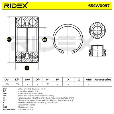 Łożysko Koła RIDEX 654W0097 654W0097 - foto 6